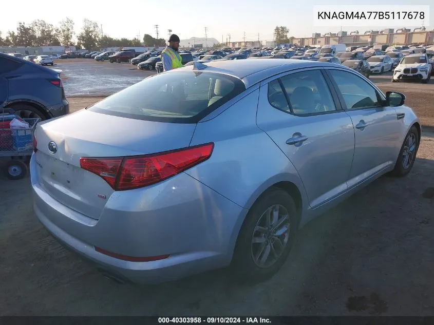 2011 Kia Optima Lx VIN: KNAGM4A77B5117678 Lot: 40303958