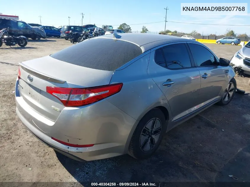 2011 Kia Optima Hybrid Ex VIN: KNAGM4AD9B5007768 Lot: 40304258