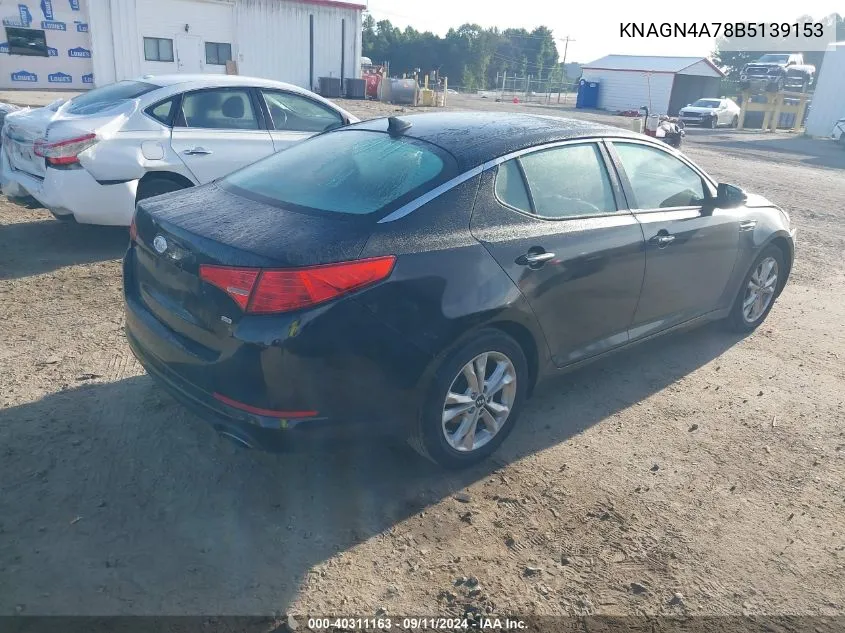 2011 Kia Optima Ex/Sx VIN: KNAGN4A78B5139153 Lot: 40311163