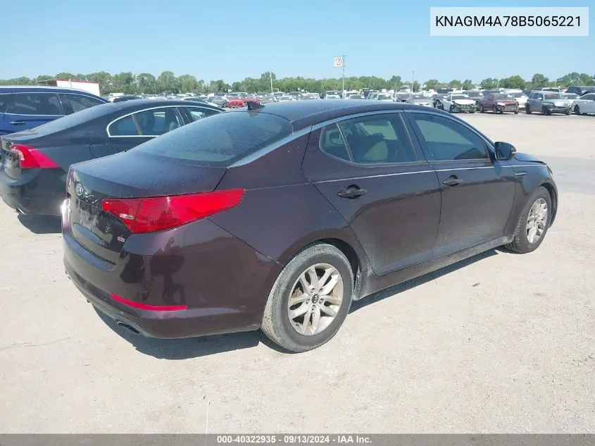 KNAGM4A78B5065221 2011 Kia Optima Lx