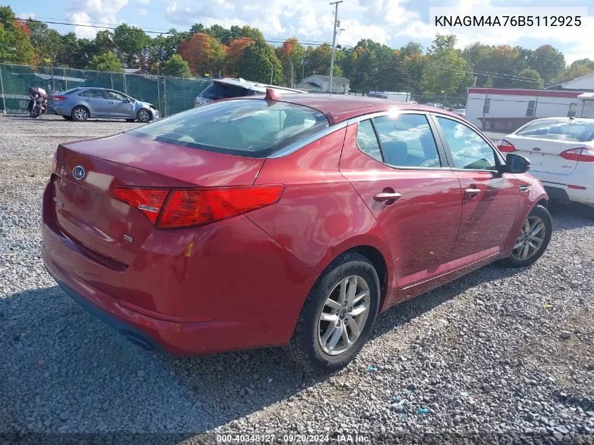 KNAGM4A76B5112925 2011 Kia Optima Lx