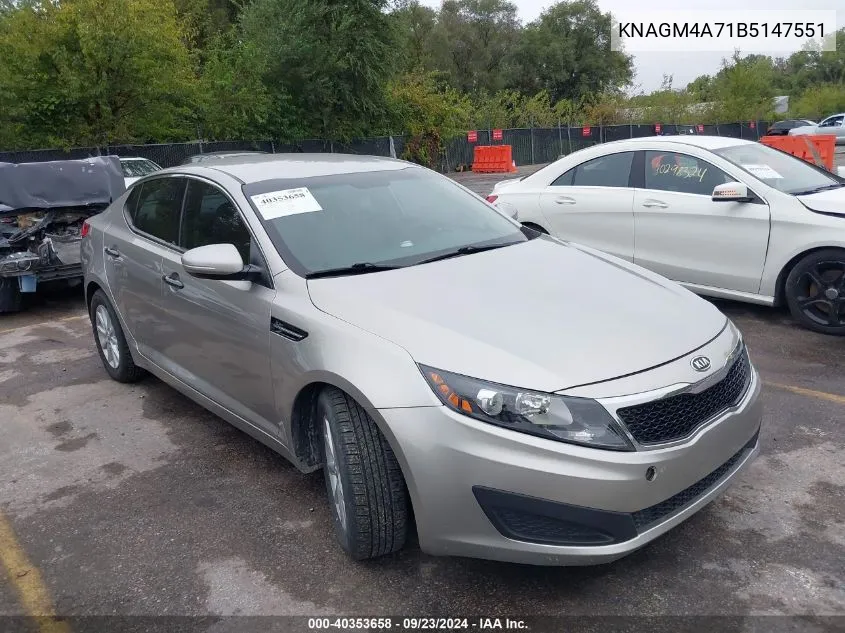 KNAGM4A71B5147551 2011 Kia Optima Lx