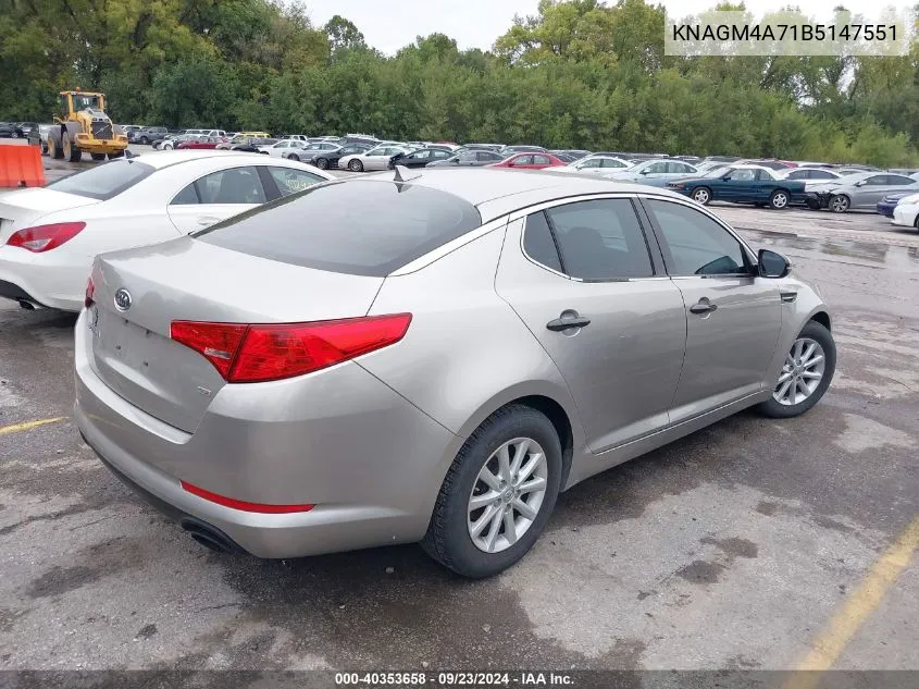 KNAGM4A71B5147551 2011 Kia Optima Lx