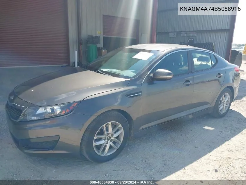 2011 Kia Optima Lx VIN: KNAGM4A74B5088916 Lot: 40364930