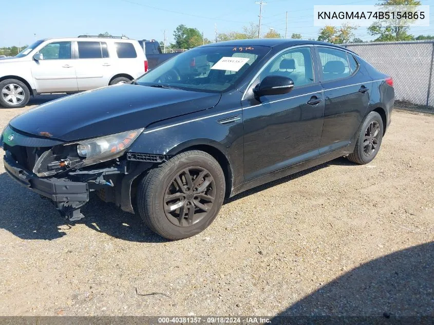 2011 Kia Optima Lx VIN: KNAGM4A74B5154865 Lot: 40381357