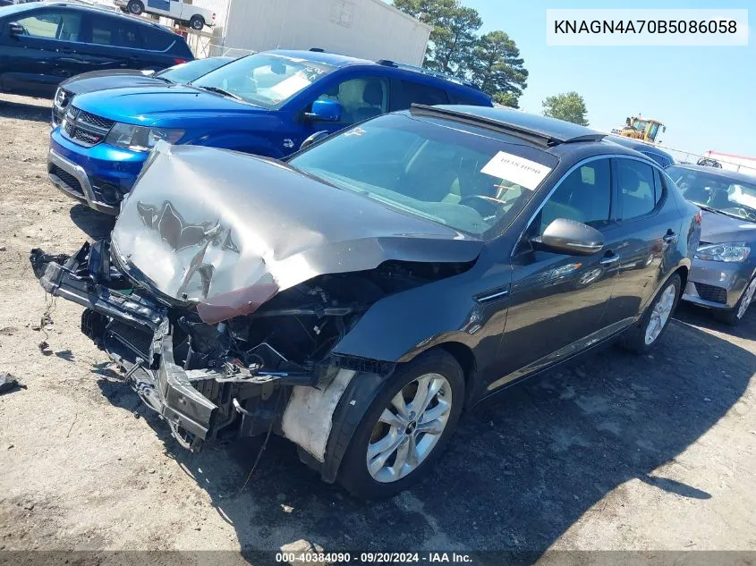 KNAGN4A70B5086058 2011 Kia Optima Ex