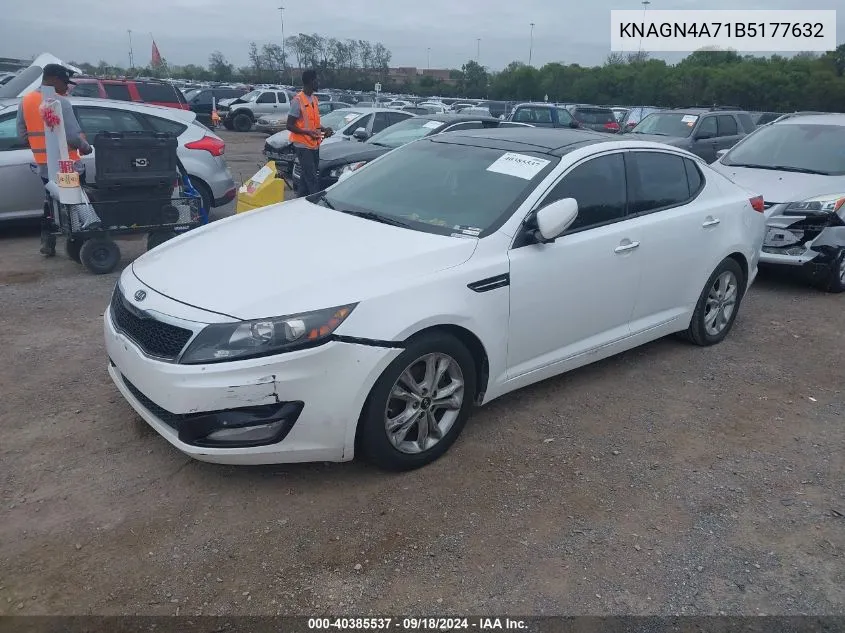 2011 Kia Optima Ex VIN: KNAGN4A71B5177632 Lot: 40385537