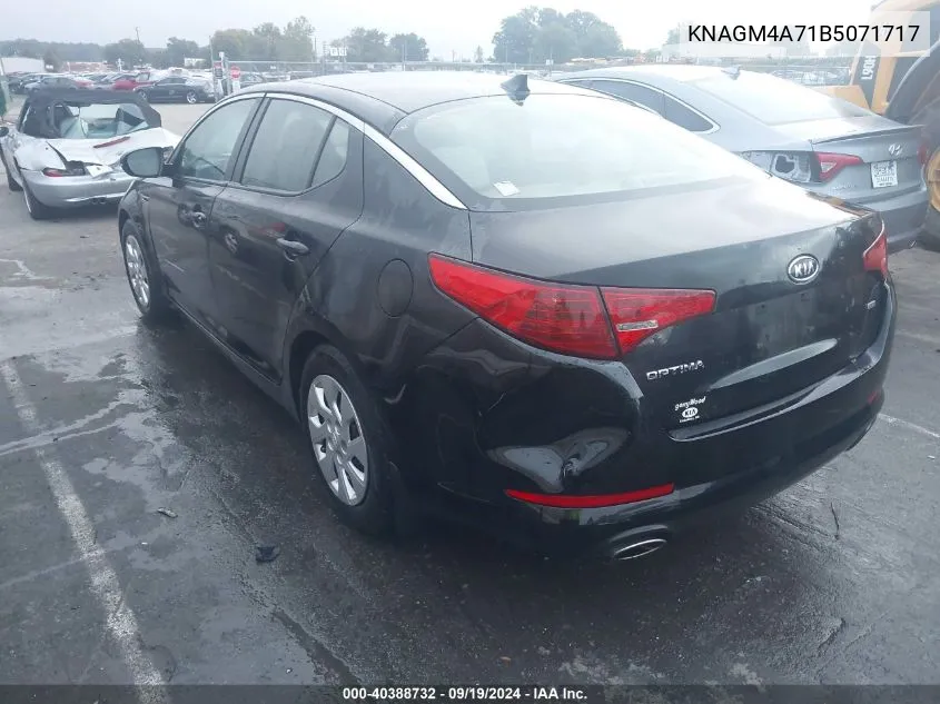 2011 Kia Optima Lx VIN: KNAGM4A71B5071717 Lot: 40388732