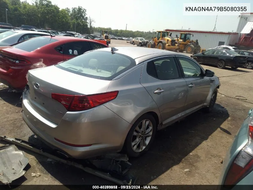 2011 Kia Optima Ex VIN: KNAGN4A79B5080355 Lot: 40393918