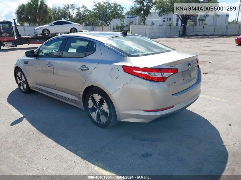 2011 Kia Optima Hybrid Ex VIN: KNAGM4AD0B5001289 Lot: 40401904