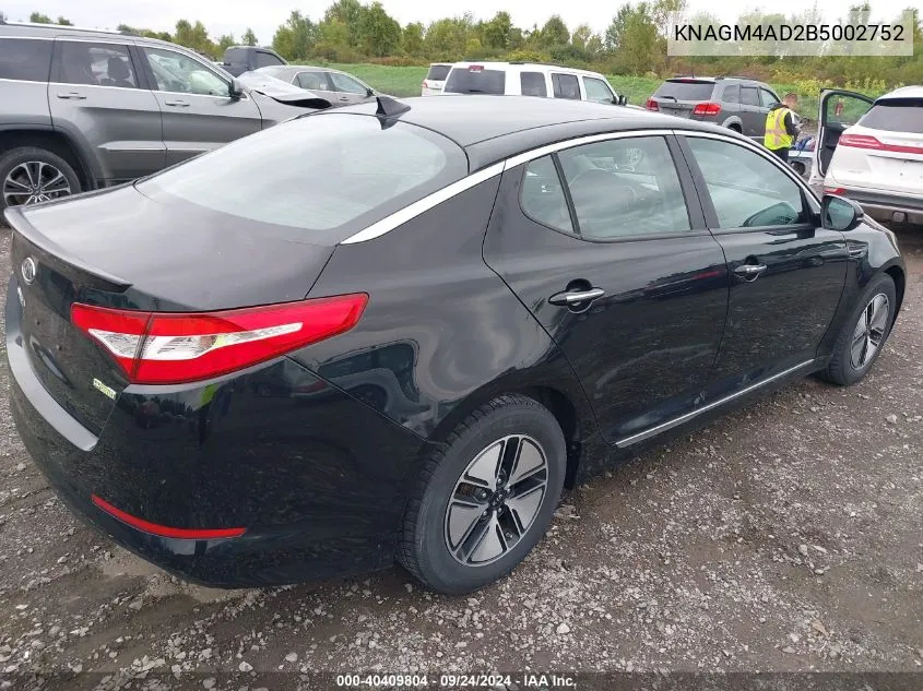 KNAGM4AD2B5002752 2011 Kia Optima Hybrid Ex