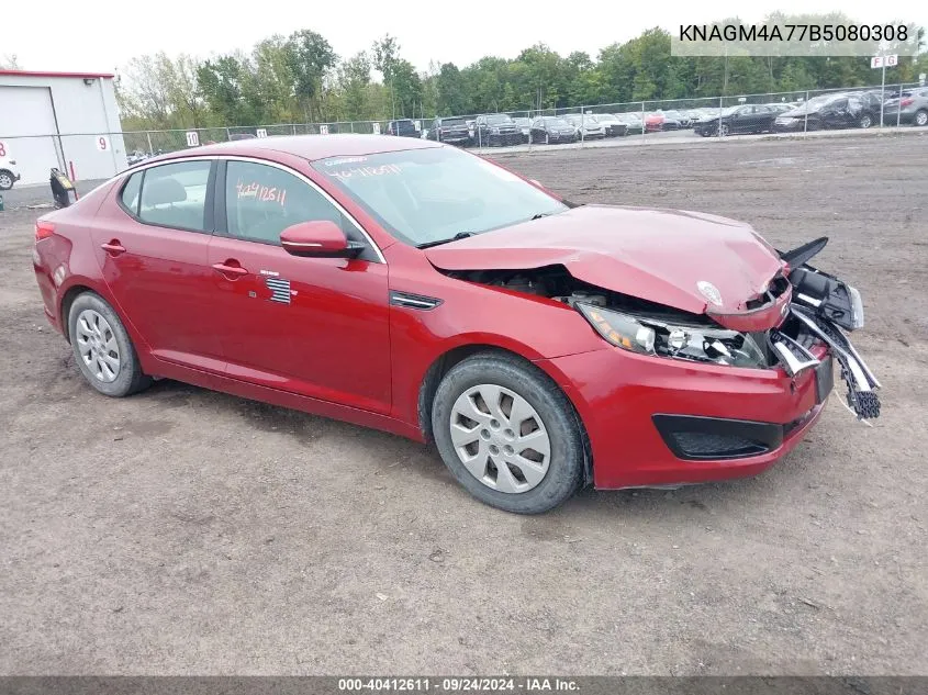 2011 Kia Optima Lx VIN: KNAGM4A77B5080308 Lot: 40412611