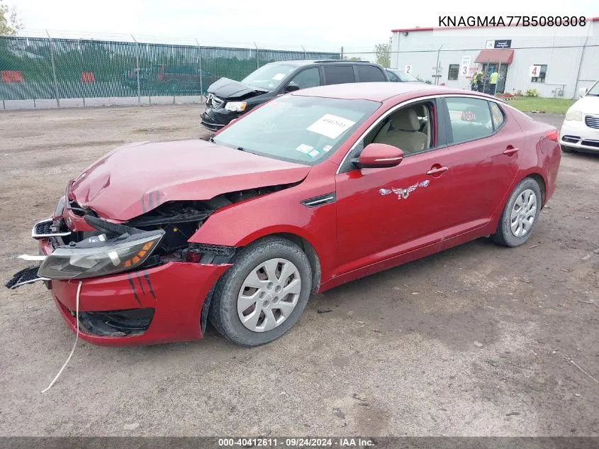 2011 Kia Optima Lx VIN: KNAGM4A77B5080308 Lot: 40412611