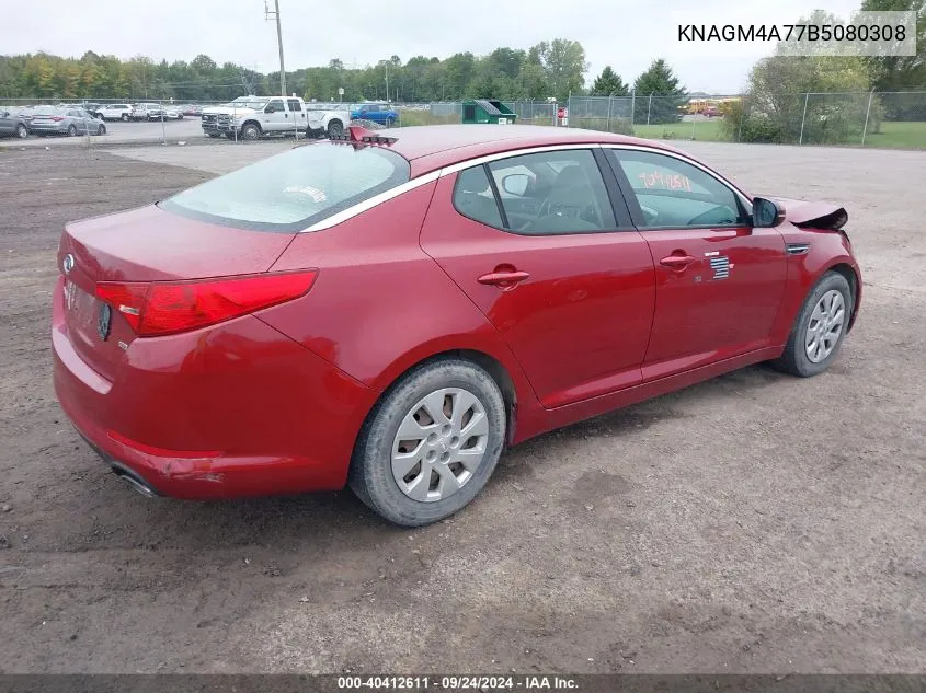 2011 Kia Optima Lx VIN: KNAGM4A77B5080308 Lot: 40412611