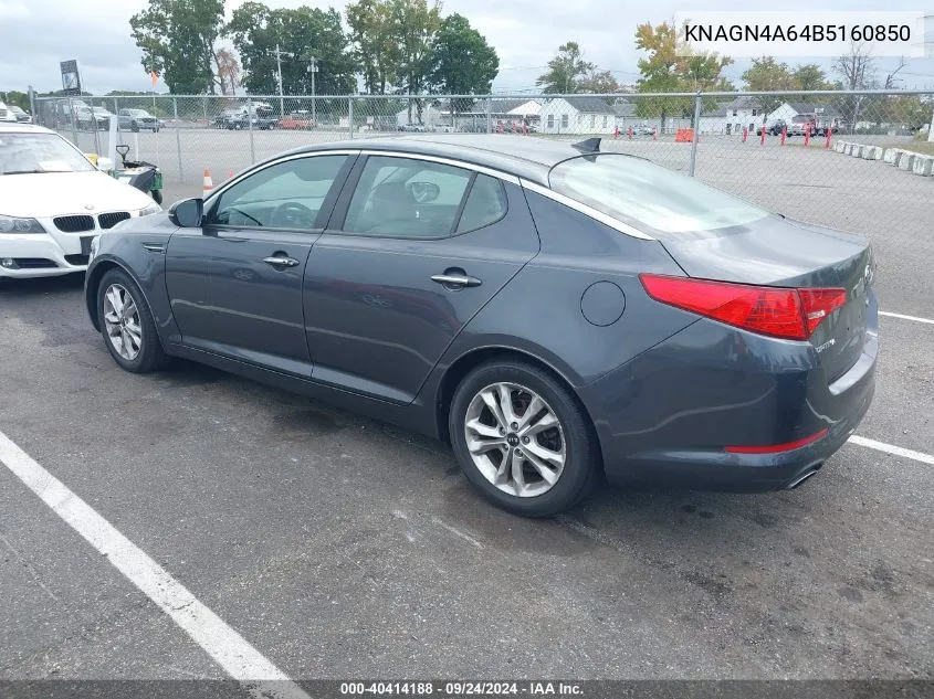 2011 Kia Optima Ex Turbo VIN: KNAGN4A64B5160850 Lot: 40414188