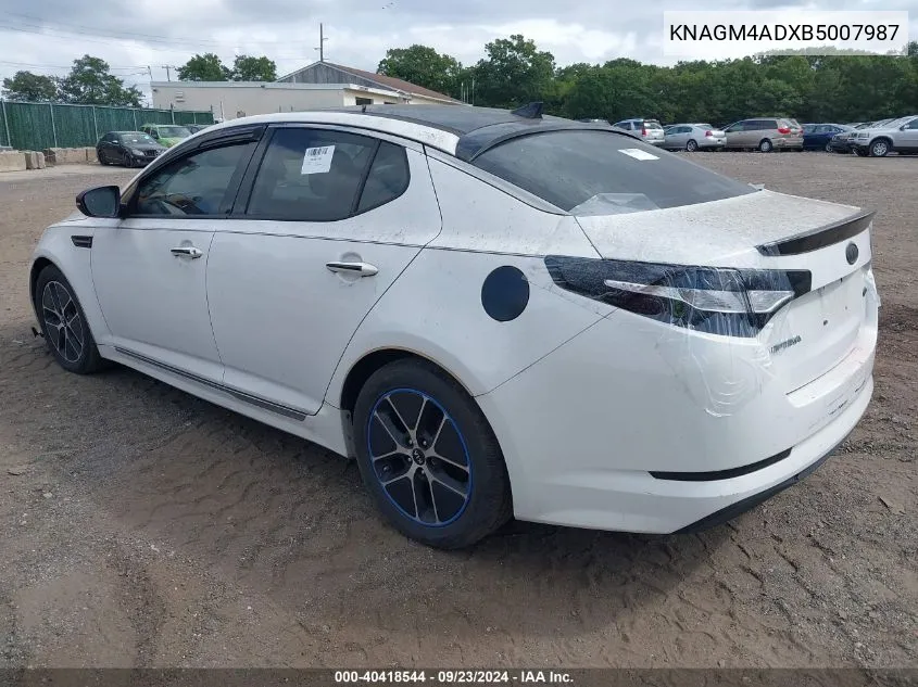 2011 Kia Optima Hybrid Ex VIN: KNAGM4ADXB5007987 Lot: 40418544