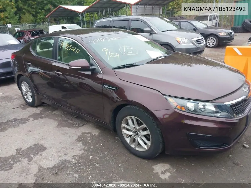 2011 Kia Optima Lx VIN: KNAGM4A71B5123492 Lot: 40423020