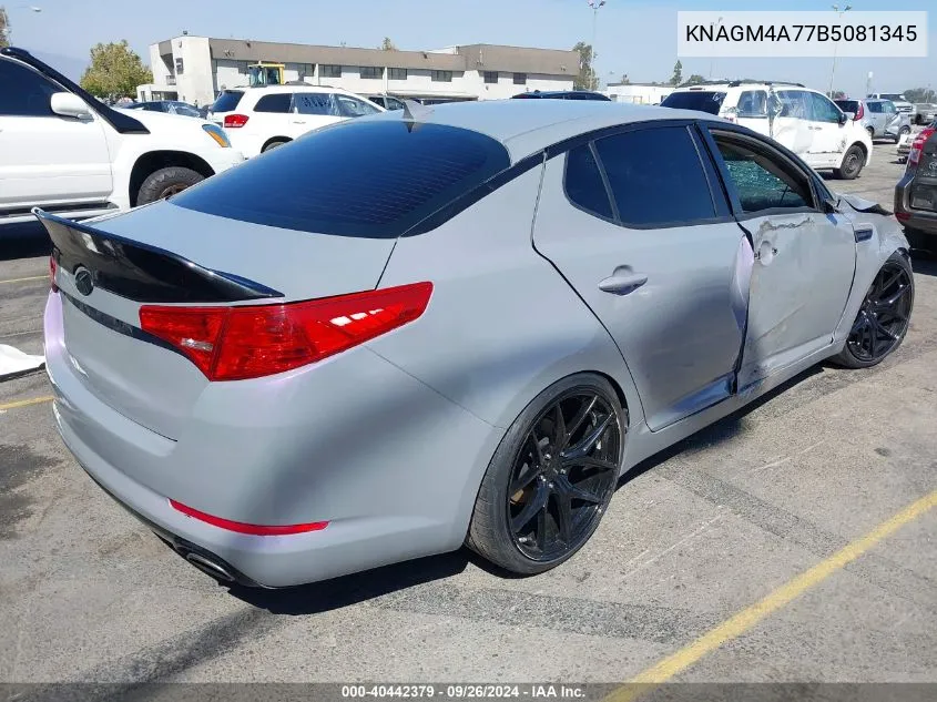 2011 Kia Optima Lx VIN: KNAGM4A77B5081345 Lot: 40442379