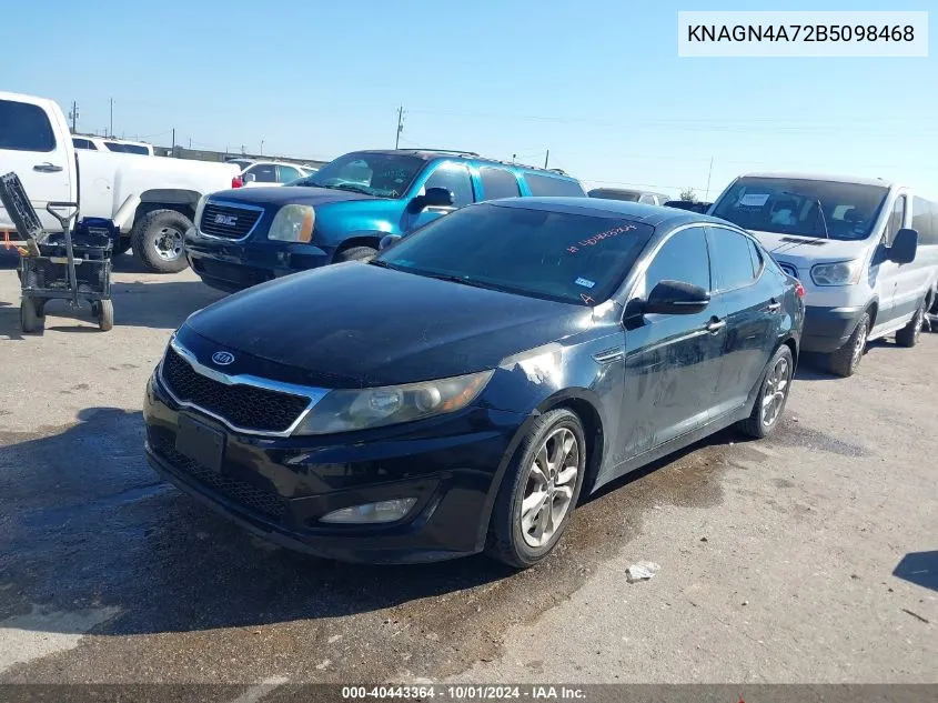 2011 Kia Optima Ex VIN: KNAGN4A72B5098468 Lot: 40443364