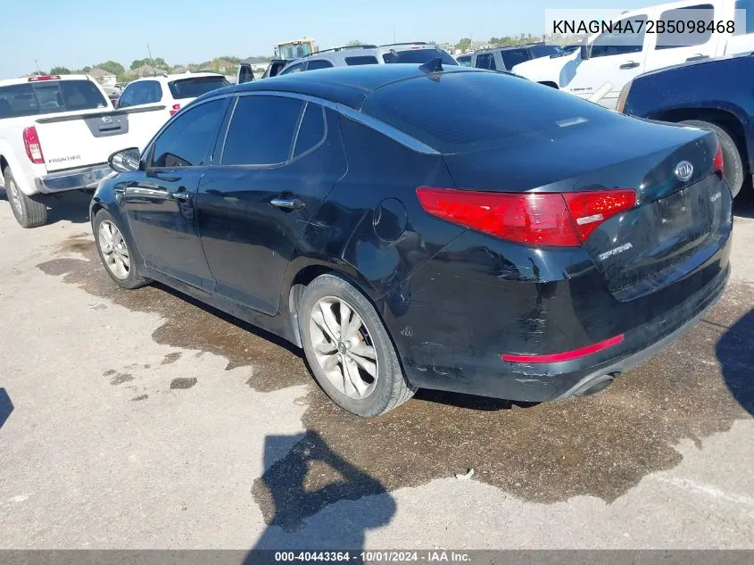 2011 Kia Optima Ex VIN: KNAGN4A72B5098468 Lot: 40443364