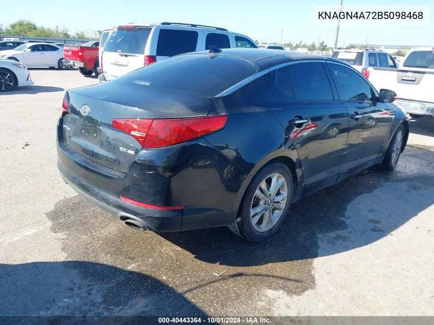 2011 Kia Optima Ex VIN: KNAGN4A72B5098468 Lot: 40443364