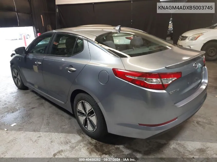 2011 Kia Optima Hybrid Ex VIN: KNAGM4ADXB5003745 Lot: 40458252