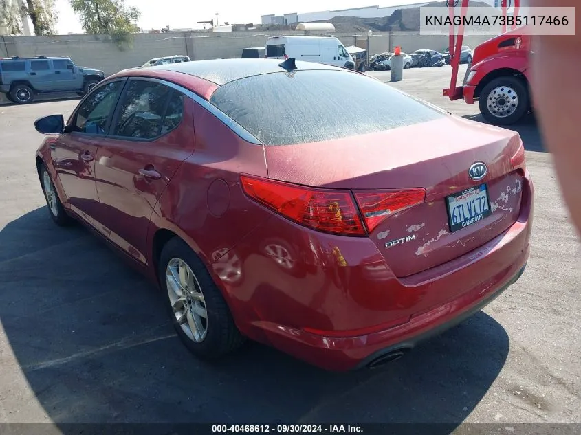 2011 Kia Optima Lx VIN: KNAGM4A73B5117466 Lot: 40468612