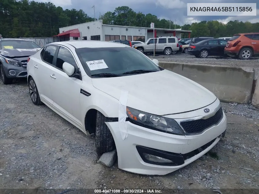 2011 Kia Optima Sx VIN: KNAGR4A65B5115856 Lot: 40471088