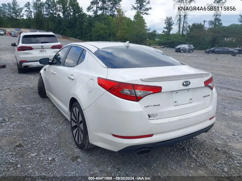 2011 Kia Optima Sx VIN: KNAGR4A65B5115856 Lot: 40471088