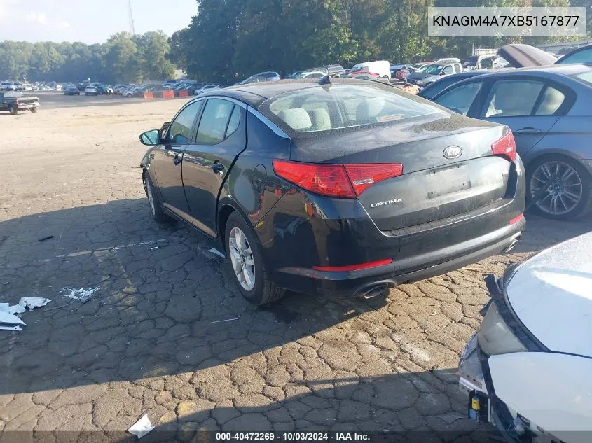 2011 Kia Optima Lx VIN: KNAGM4A7XB5167877 Lot: 40472269