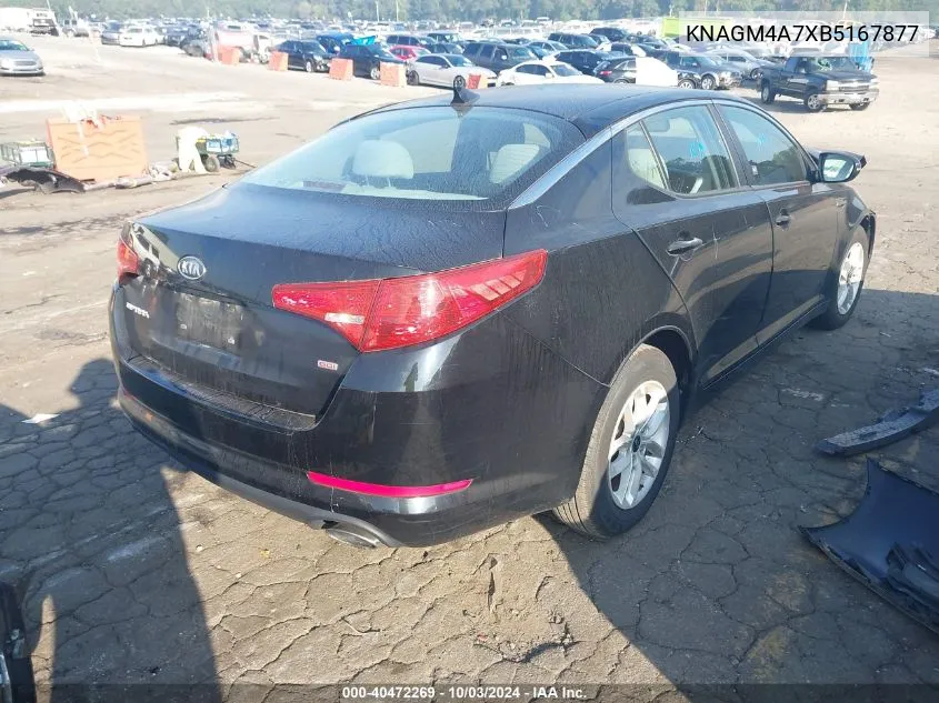 2011 Kia Optima Lx VIN: KNAGM4A7XB5167877 Lot: 40472269