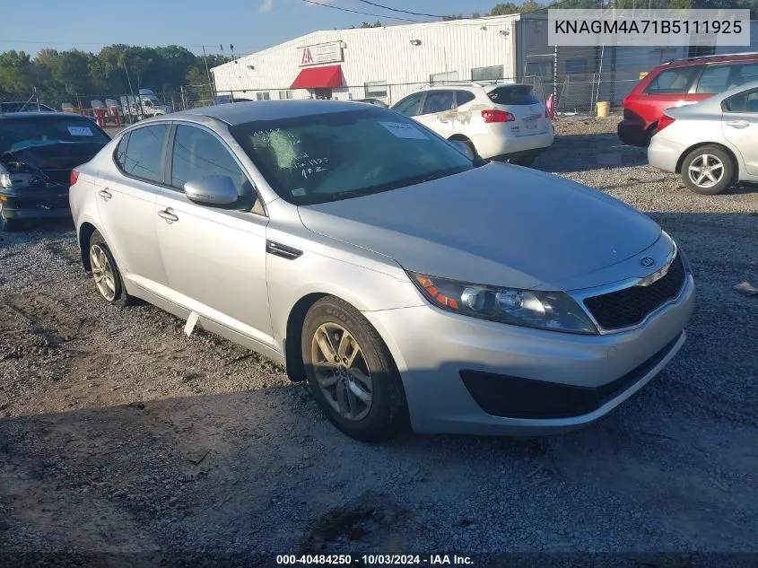 2011 Kia Optima Lx VIN: KNAGM4A71B5111925 Lot: 40484250