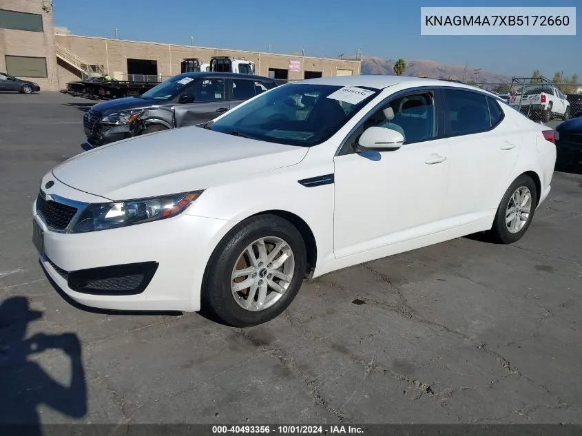 KNAGM4A7XB5172660 2011 Kia Optima Lx