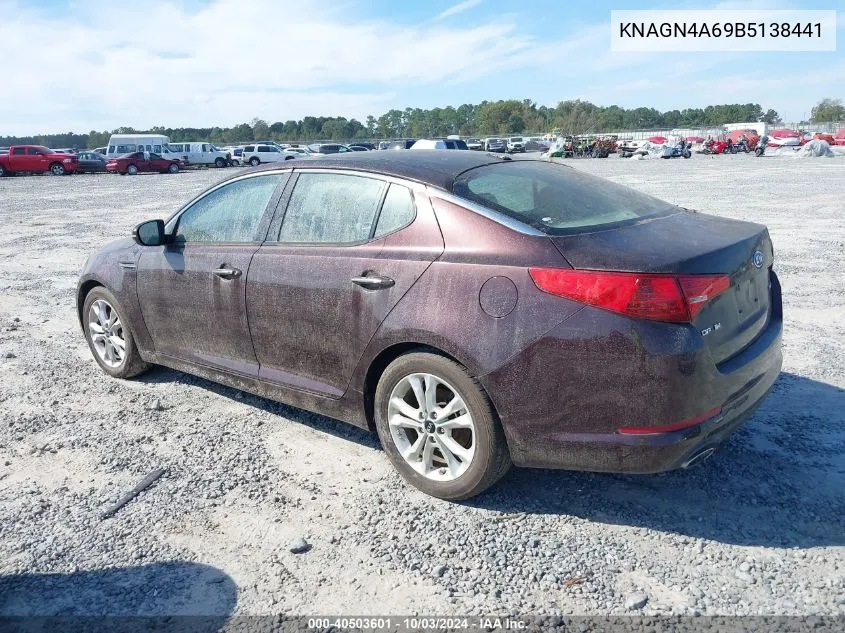 2011 Kia Optima Ex Turbo VIN: KNAGN4A69B5138441 Lot: 40503601