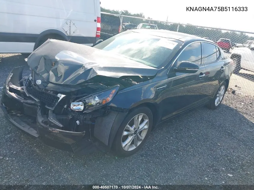 2011 Kia Optima Ex VIN: KNAGN4A75B5116333 Lot: 40507170