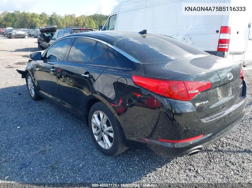 2011 Kia Optima Ex VIN: KNAGN4A75B5116333 Lot: 40507170