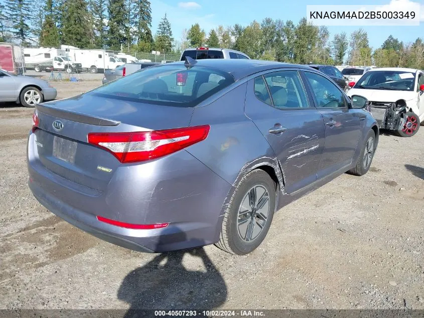 KNAGM4AD2B5003349 2011 Kia Optima Hybrid Ex