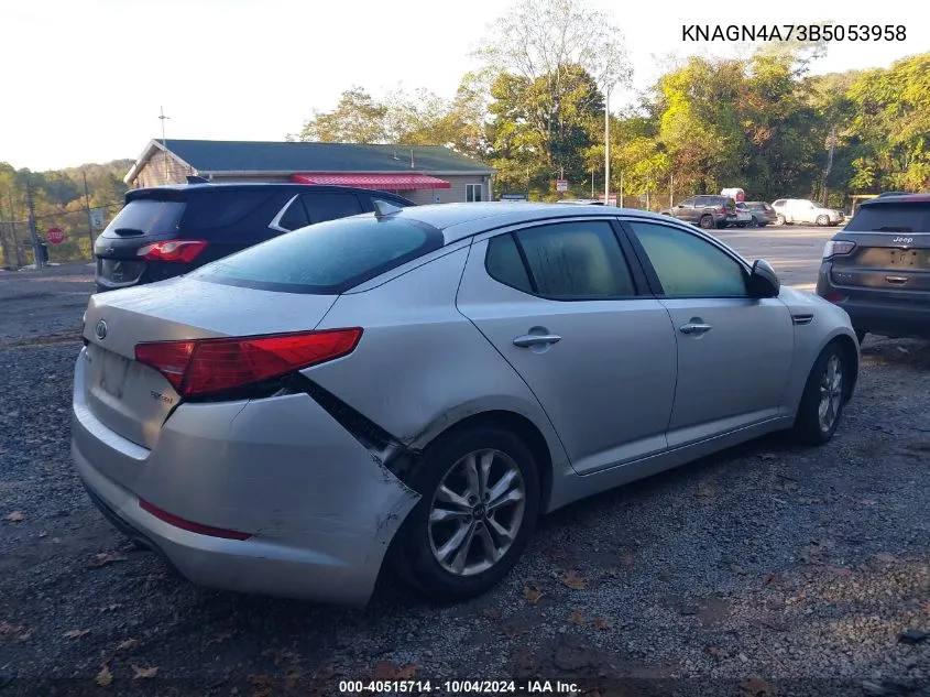 2011 Kia Optima Ex VIN: KNAGN4A73B5053958 Lot: 40515714