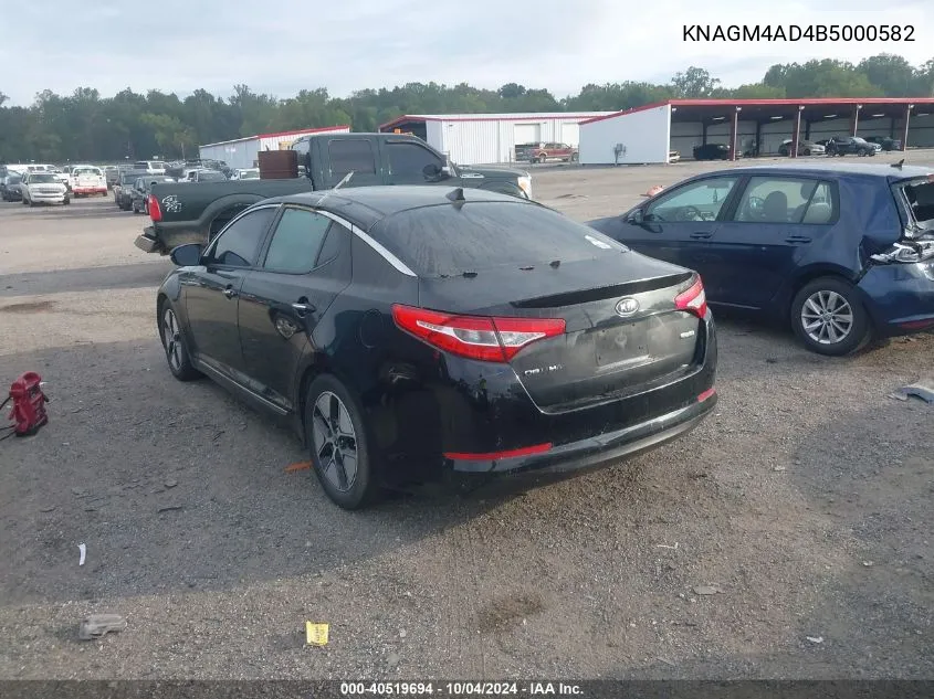 2011 Kia Optima Hybrid Ex VIN: KNAGM4AD4B5000582 Lot: 40519694