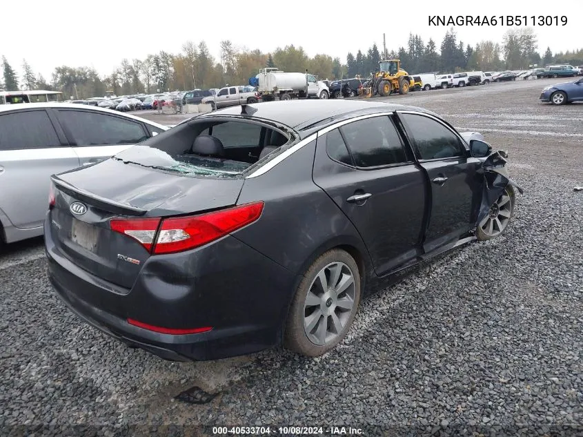 2011 Kia Optima Sx VIN: KNAGR4A61B5113019 Lot: 40533704