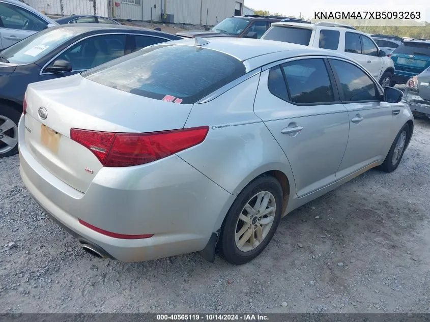 2011 Kia Optima Lx VIN: KNAGM4A7XB5093263 Lot: 40565119