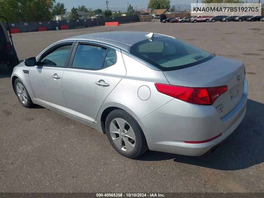 KNAGM4A77B5192705 2011 Kia Optima Lx