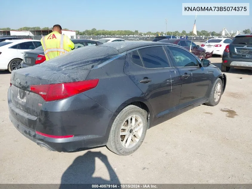 2011 Kia Optima Lx VIN: KNAGM4A73B5074375 Lot: 40579164