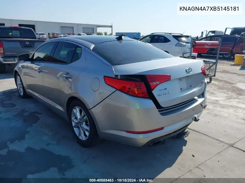 2011 Kia Optima Ex VIN: KNAGN4A7XB5145181 Lot: 40585463