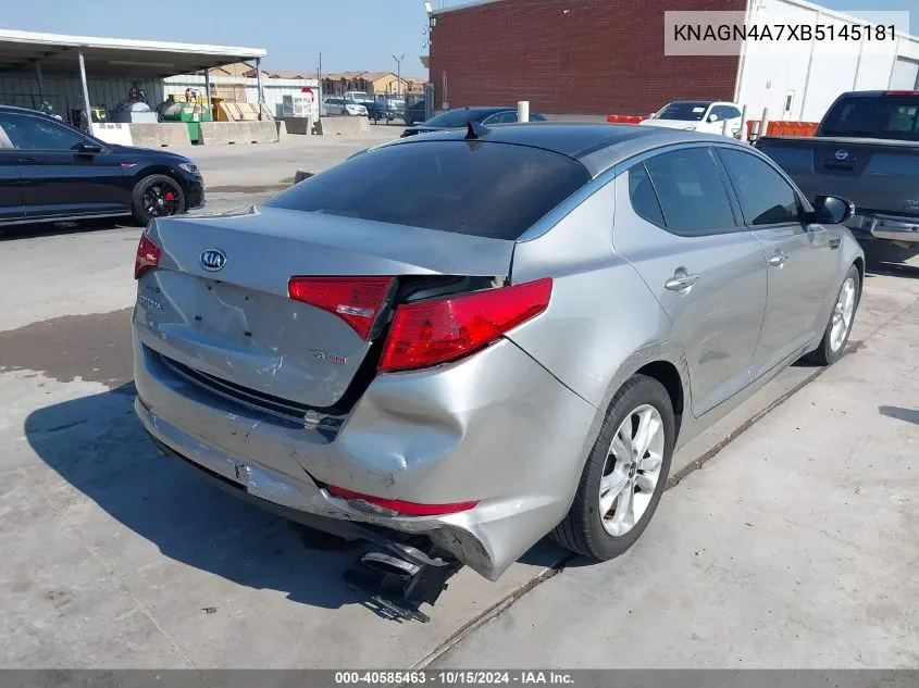 2011 Kia Optima Ex VIN: KNAGN4A7XB5145181 Lot: 40585463