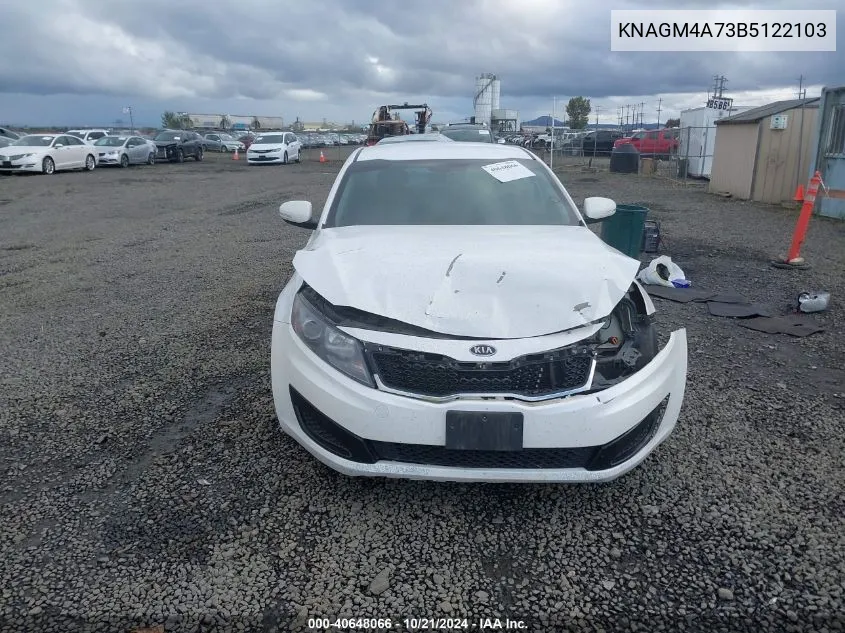 2011 Kia Optima Lx VIN: KNAGM4A73B5122103 Lot: 40648066