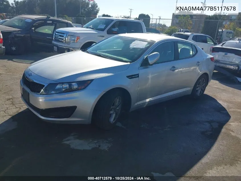 2011 Kia Optima Lx VIN: KNAGM4A77B5117678 Lot: 40712579