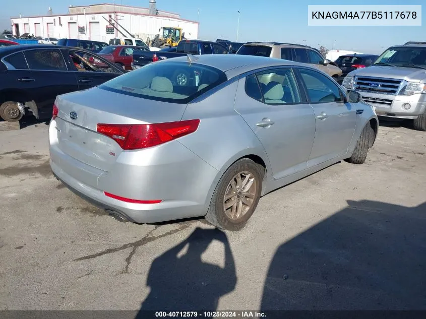 2011 Kia Optima Lx VIN: KNAGM4A77B5117678 Lot: 40712579