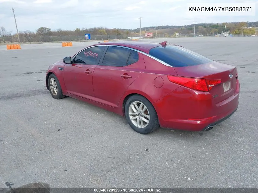 2011 Kia Optima Lx VIN: KNAGM4A7XB5088371 Lot: 40720129