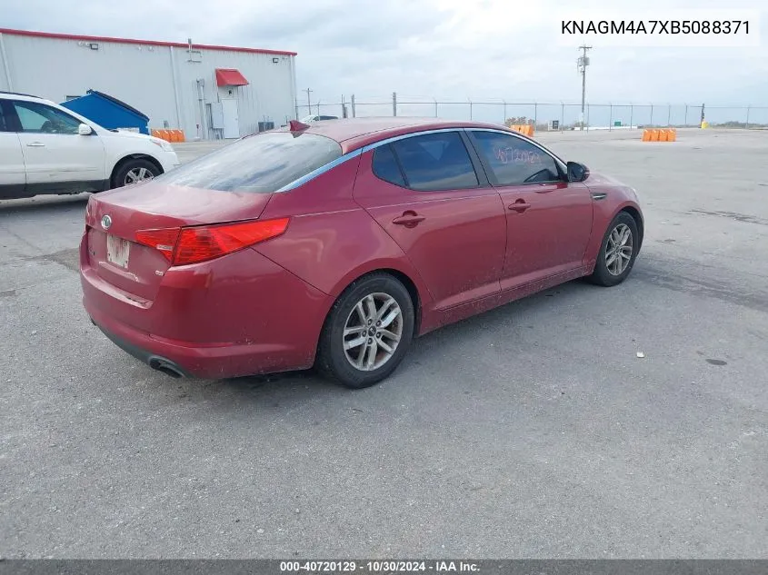 2011 Kia Optima Lx VIN: KNAGM4A7XB5088371 Lot: 40720129